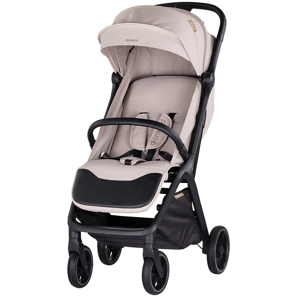 Carucior pentru copii Chipolino Diamond tiramisu, Cadru aluminiu, Spatar reglabil, suport picioare reglabil, Suspensii, greutate suportata 22 kg - 3