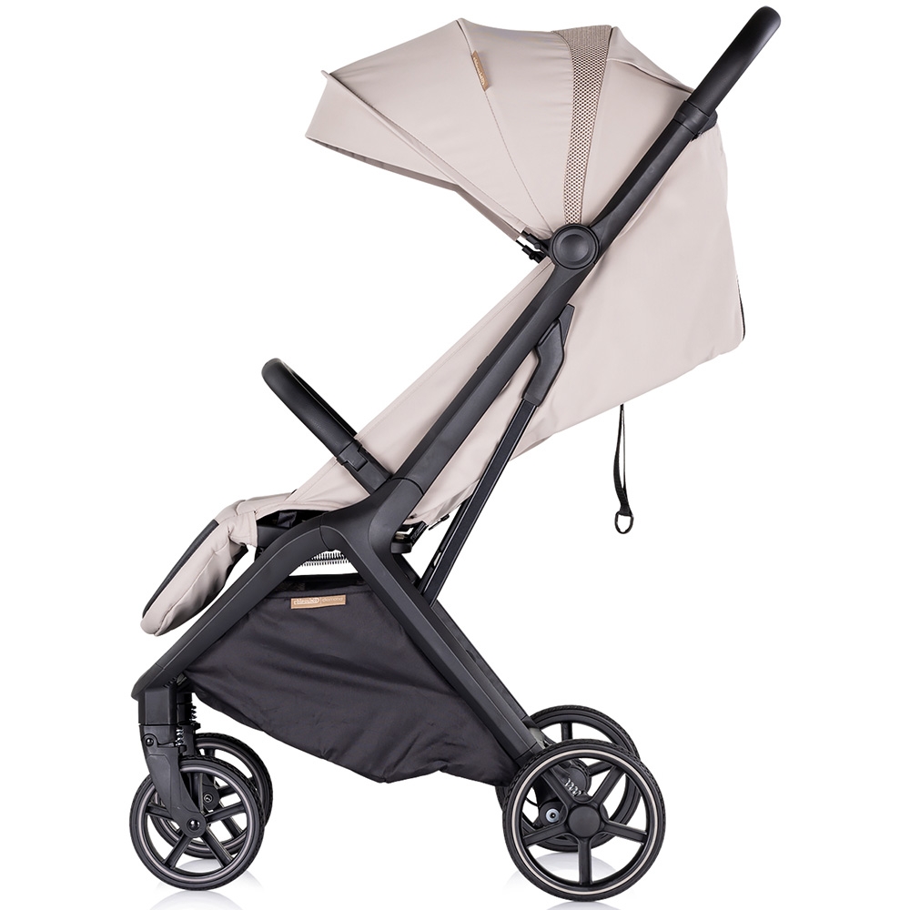 Carucior pentru copii Chipolino Diamond tiramisu, Cadru aluminiu, Spatar reglabil, suport picioare reglabil, Suspensii, greutate suportata 22 kg