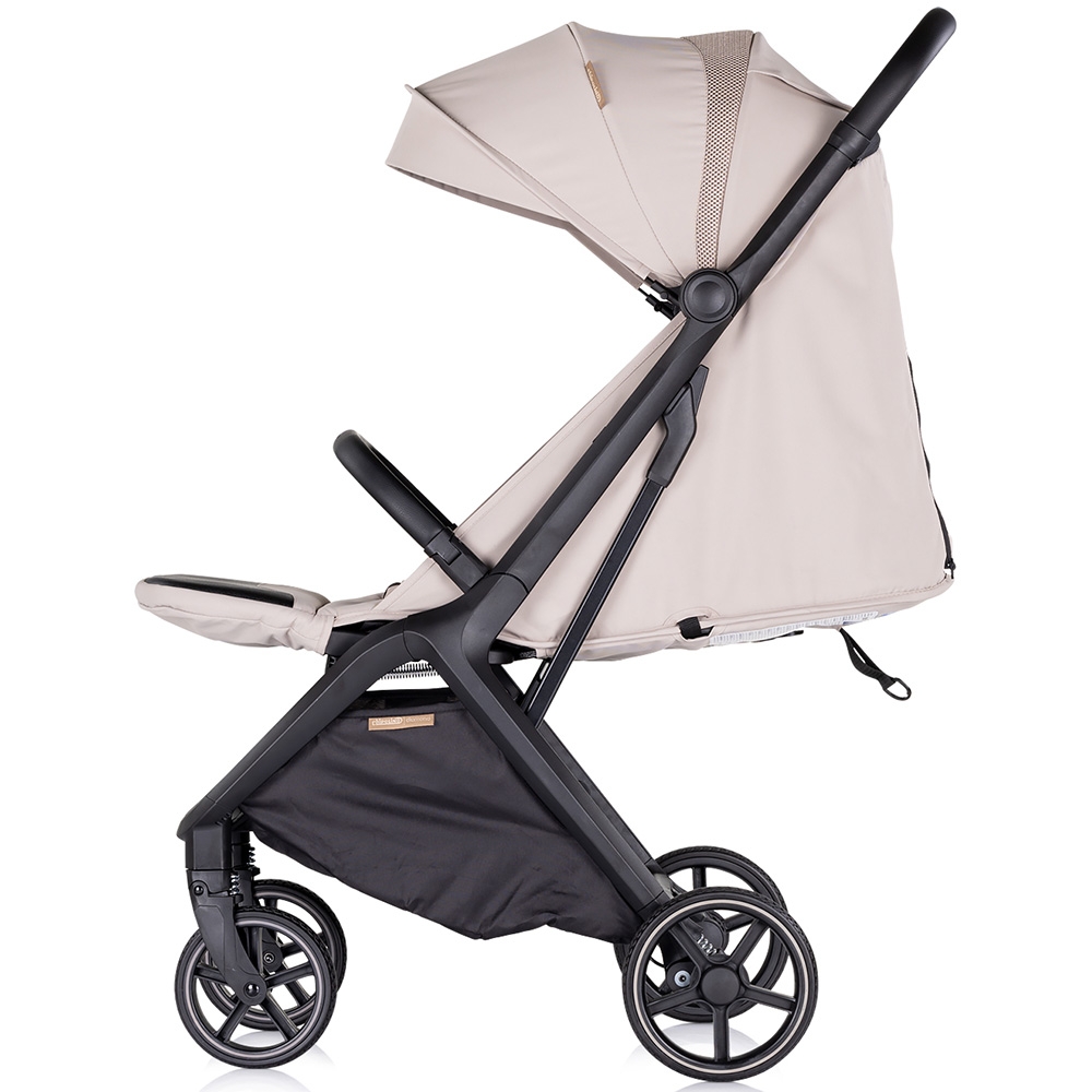 Carucior pentru copii Chipolino Diamond tiramisu, Cadru aluminiu, Spatar reglabil, suport picioare reglabil, Suspensii, greutate suportata 22 kg - 1