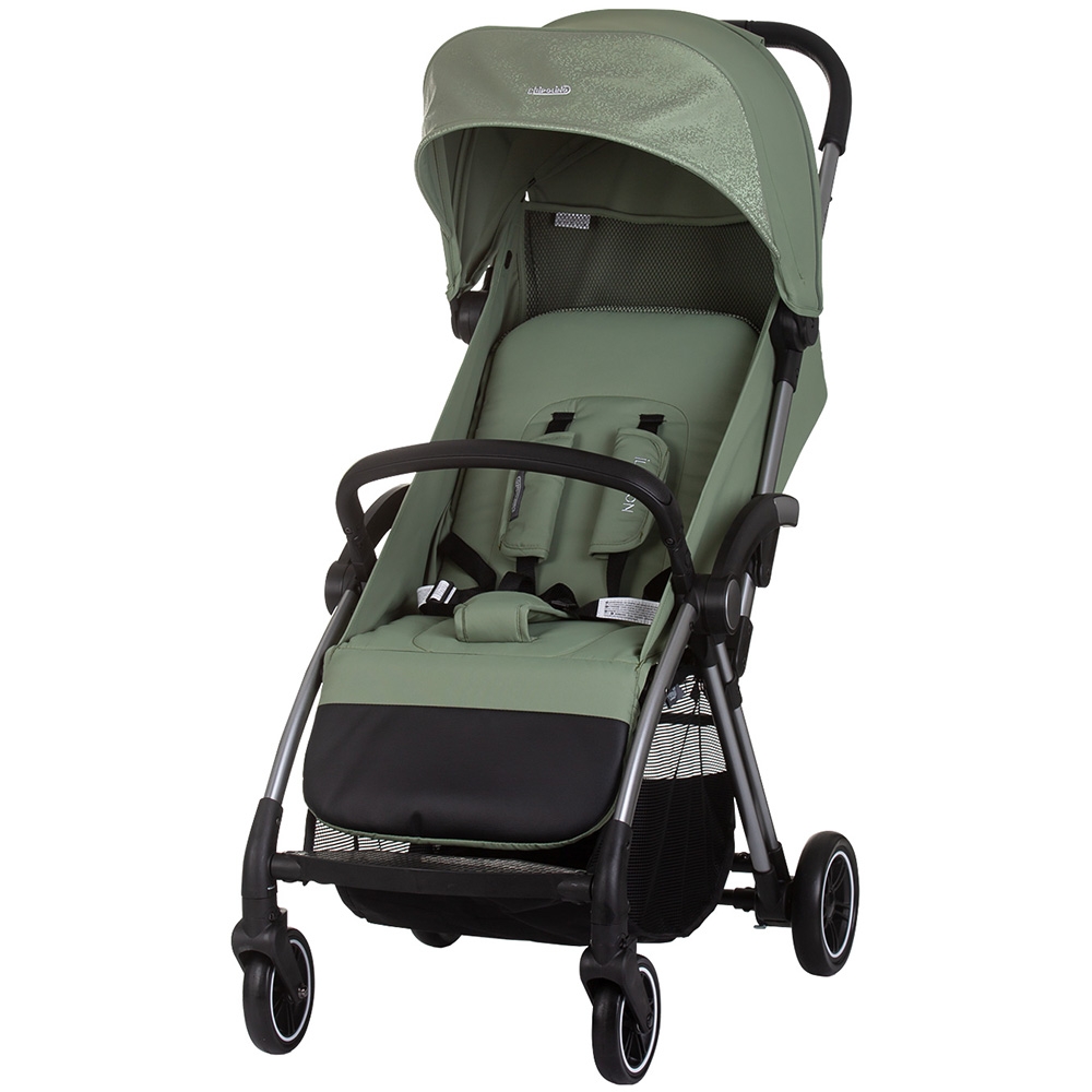 Carucior pentru copii Chipolino Illusion basil, Pliere automata, Spatar reglabil, bara de protectie detasabila, Suport picioare reglabil, greutate suportata 22 kg - 4