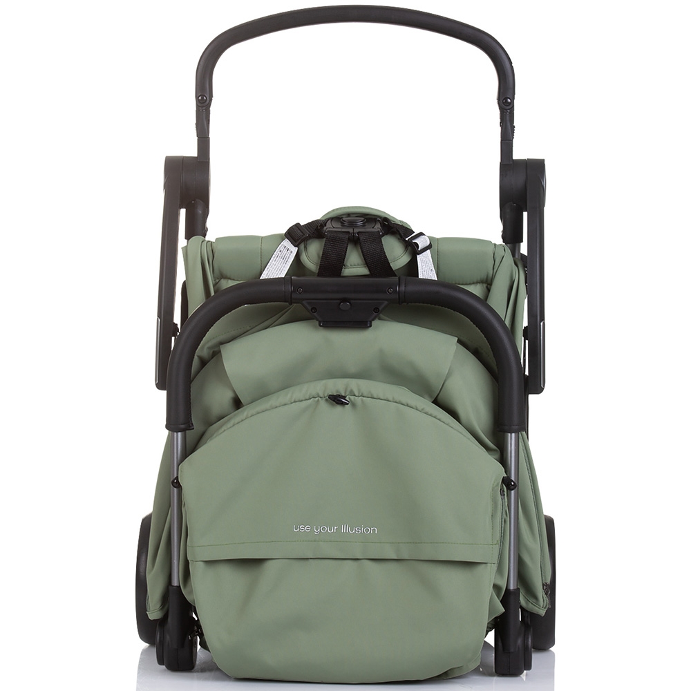 Carucior pentru copii Chipolino Illusion basil, Pliere automata, Spatar reglabil, bara de protectie detasabila, Suport picioare reglabil, greutate suportata 22 kg - 3