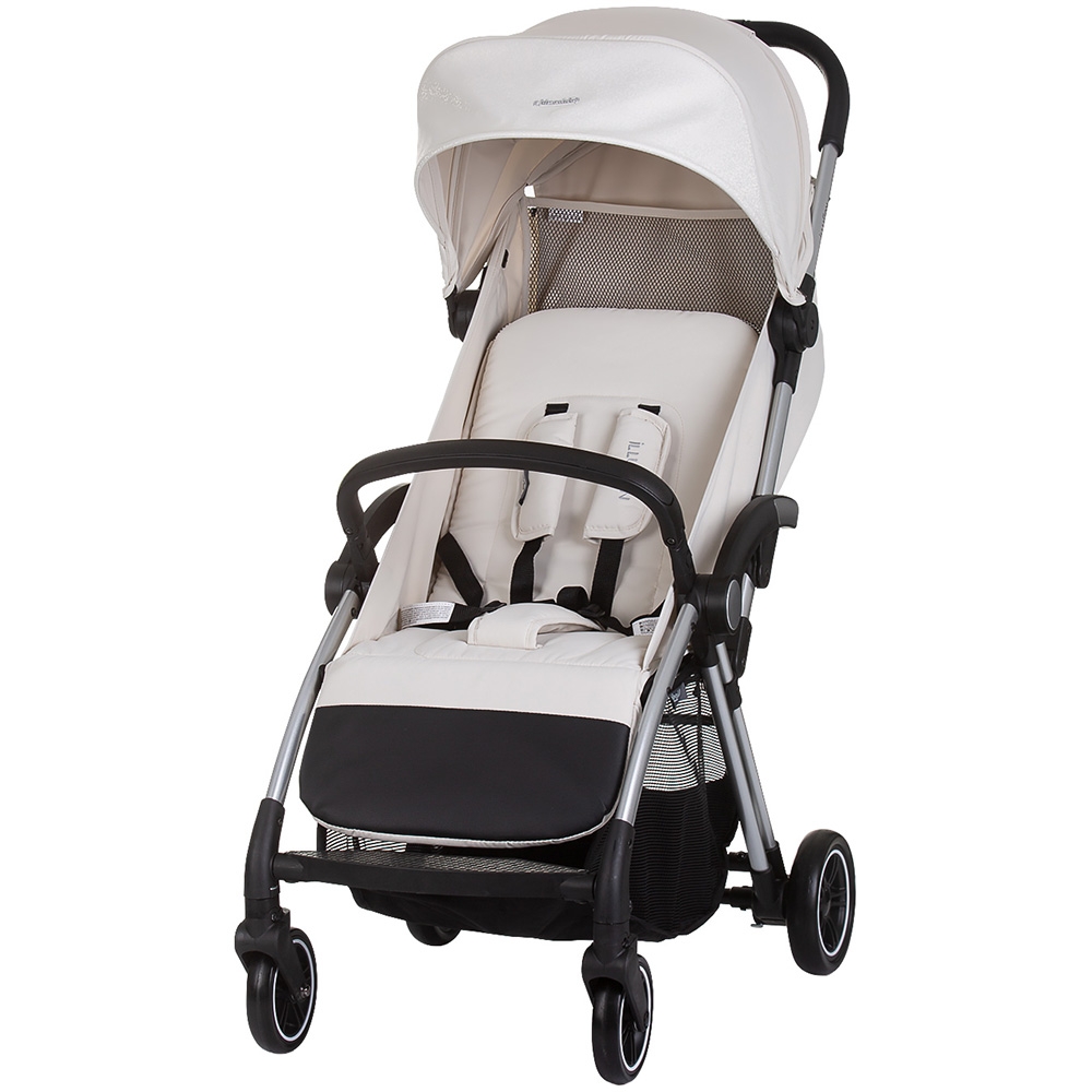 Carucior pentru copii Chipolino Illusion biscotta, Pliere automata, Spatar reglabil, bara de protectie detasabila, Suport picioare reglabil, greutate suportata 22 kg - 4