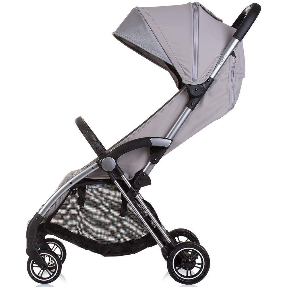 Carucior pentru copii Chipolino Illusion cloud, Pliere automata, Spatar reglabil, bara de protectie detasabila, Suport picioare reglabil, greutate suportata 22 kg