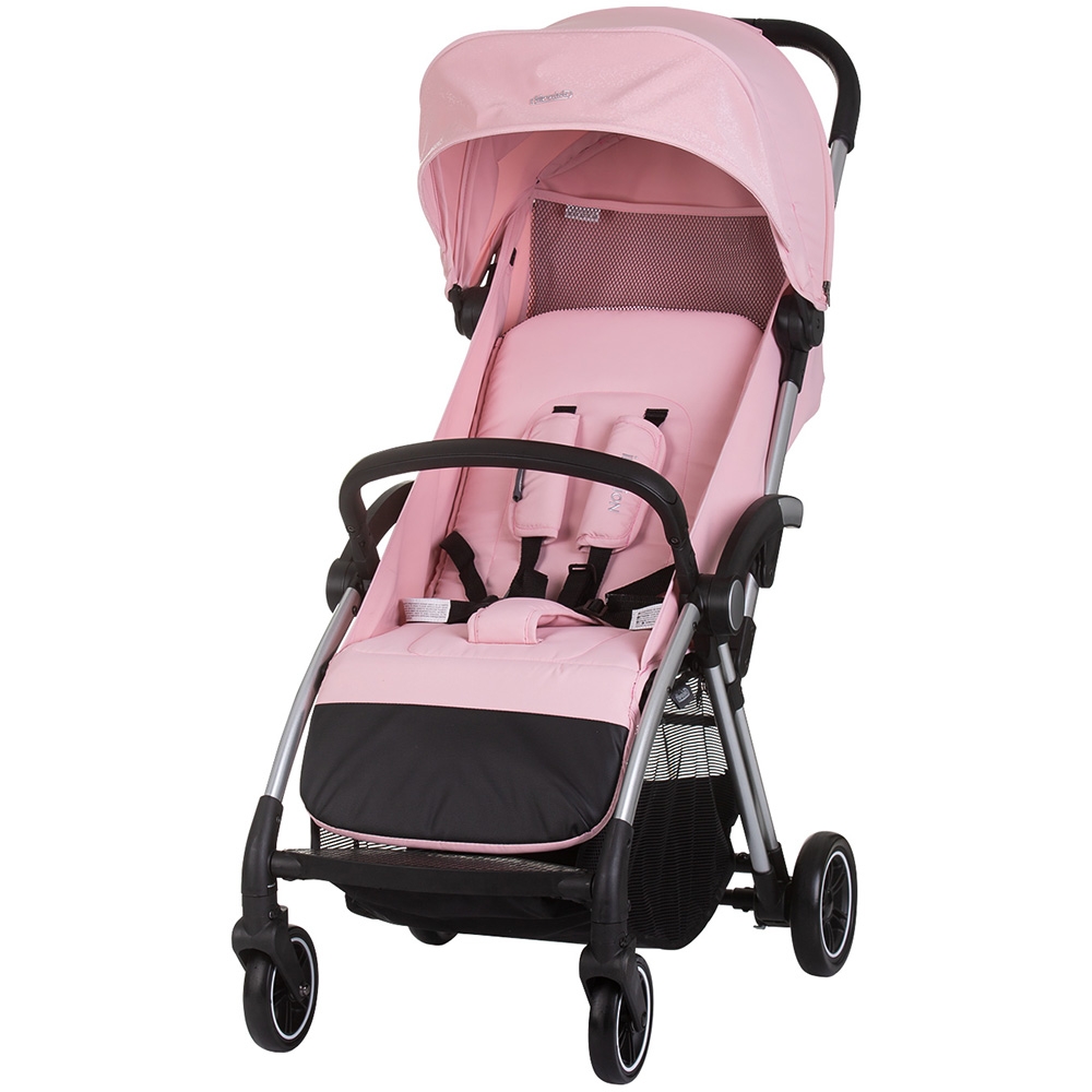 Carucior pentru copii Chipolino Illusion pink marshmallow, Pliere automata, Spatar reglabil, bara de protectie detasabila, Suport picioare reglabil, greutate suportata 22 kg - 4