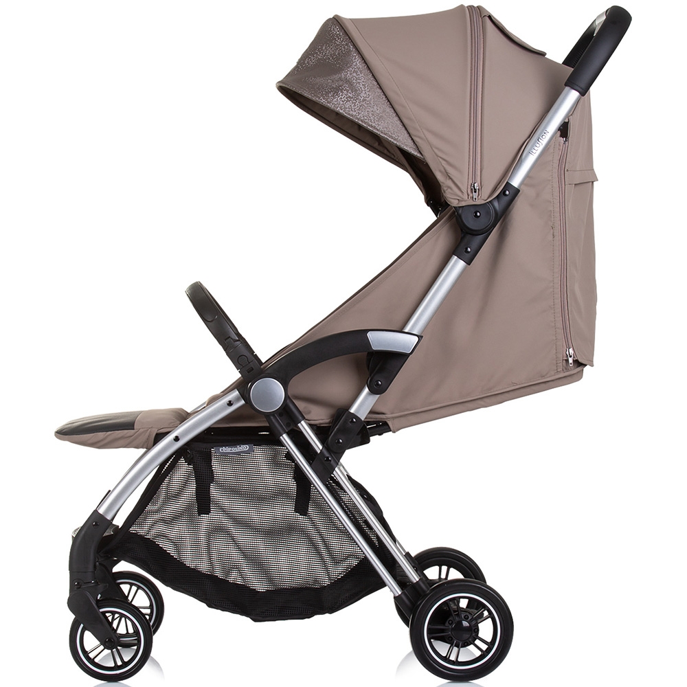 Carucior pentru copii Chipolino Illusion tiramisu, Pliere automata, Spatar reglabil, bara de protectie detasabila, Suport picioare reglabil, greutate suportata 22 kg - 2 | YEO