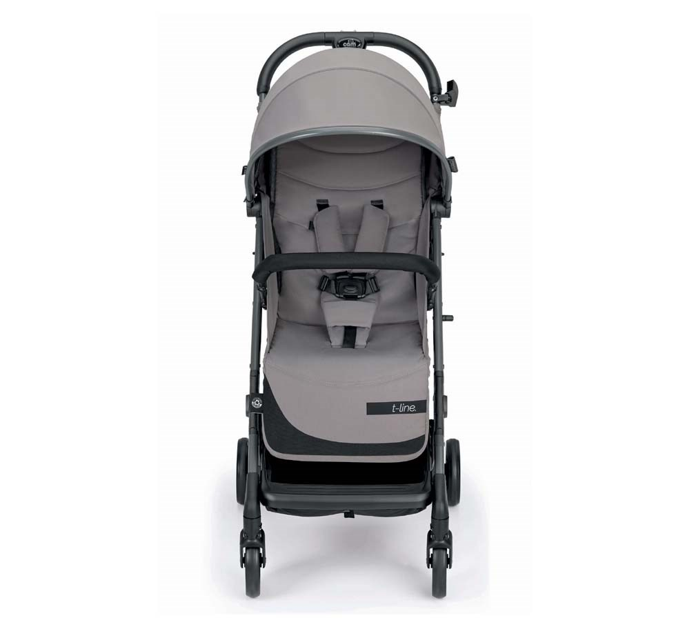 Carucior sport Compass 2.0 Grey CAM, 0-4 ani, spatar reglabil, suspensii, sistem tip troller, suport picioare ajustabil + accesorii