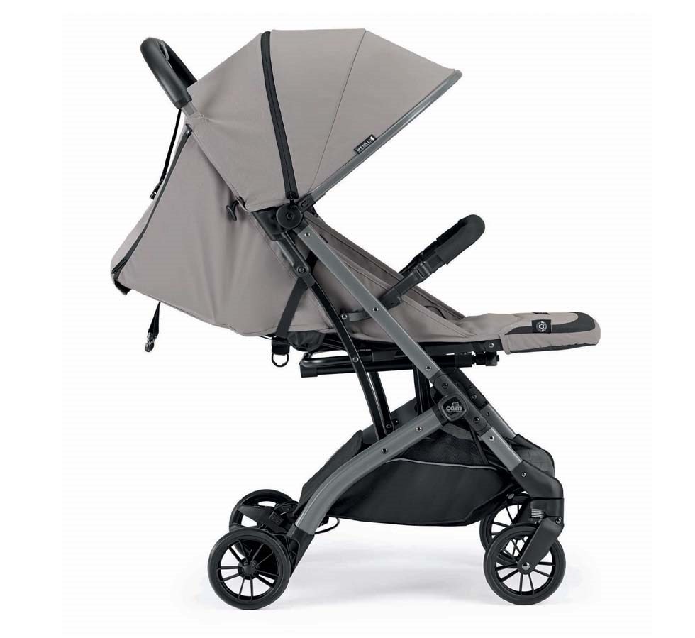 Carucior sport Compass 2.0 Grey CAM, 0-4 ani, spatar reglabil, suspensii, sistem tip troller, suport picioare ajustabil + accesorii - 6
