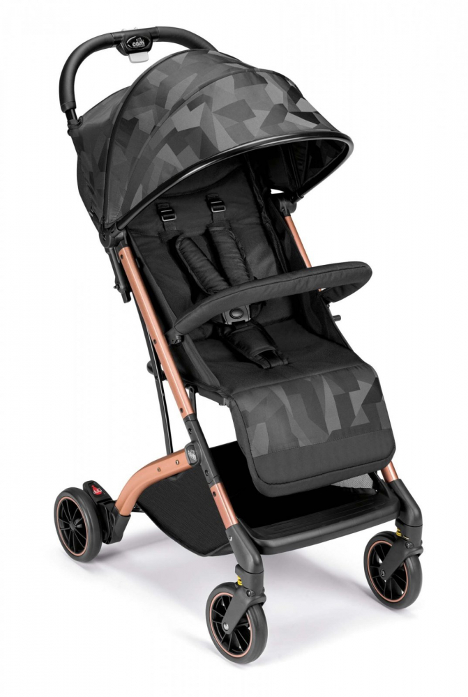 Carucior sport Compass 2.0 Jacquard Nero CAM, 0-4 ani, spatar reglabil, suspensii, sistem tip troller, suport picioare ajustabil + accesorii - 3