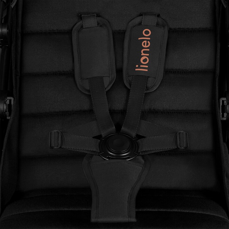 Carucior sport Lionelo Mira Negru, maner reglabil in 5 pozitii, spatar si suport de picioare reglabile, plasa de tantari si suport biberon incluse, Conform cu EN1888-1, EN1888-2, Testare SGS - 3