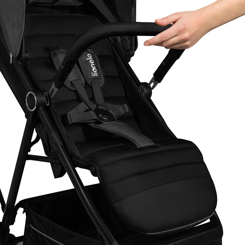 Carucior sport Lionelo Mira Gri, maner reglabil in 5 pozitii, spatar si suport de picioare reglabile, plasa de tantari si suport biberon incluse, Conform cu EN1888-1, EN1888-2, Testare SGS - 4