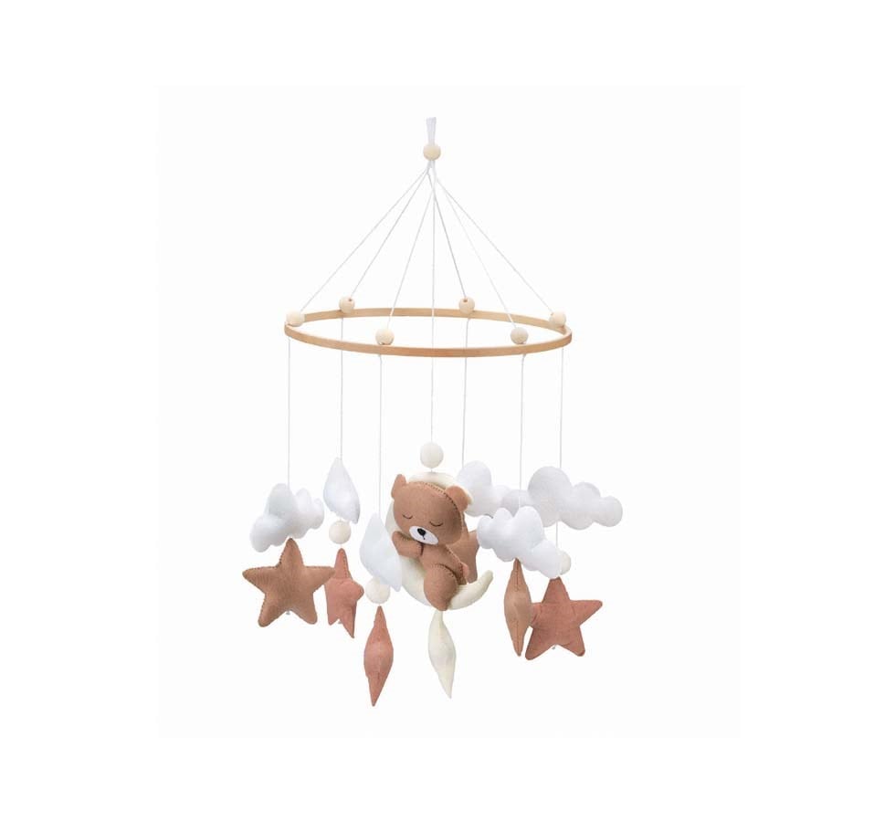 Carusel pentru patut Cullami cadru din lemn circular Teddy