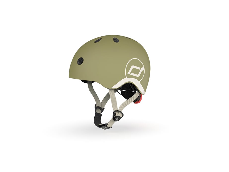Casca de protectie pentru copii, sistem de reglare magnetic cu led, XXS-S, 45-51 cm, 1 an+, Olive, Scoot Ride - 1 | YEO