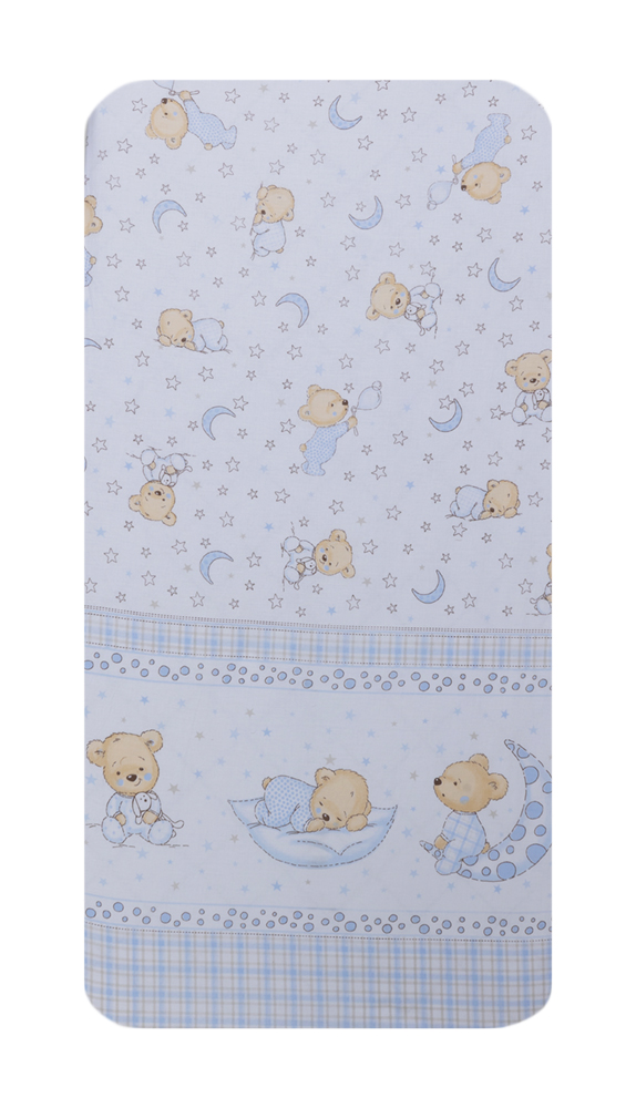 Cearceaf din bumbac pentru saltea 120x60 cm Bear Dreams Alb Beberoyal - 1