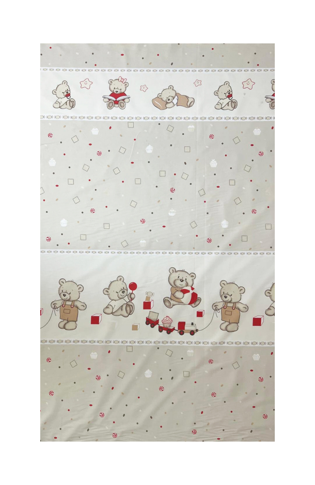 Cearceaf din bumbac pentru saltea 120x60 cm BearsToys Bej Beberoyal