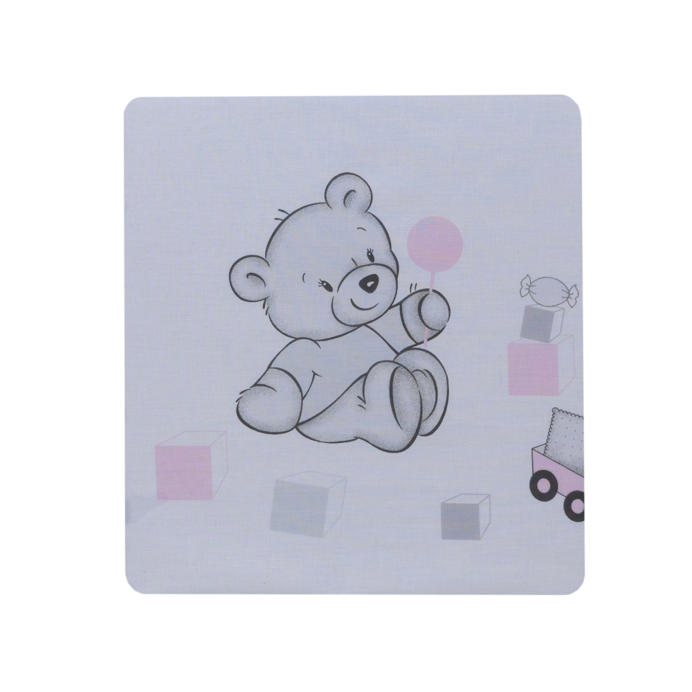 Cearceaf din bumbac pentru saltea 120x60 cm BearsToys Roz Beberoyal