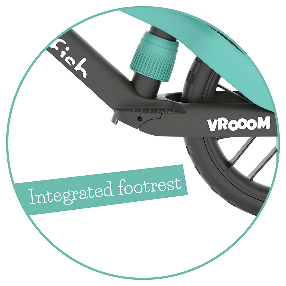 Bicicleta fara pedale Chillafish BMXie Vroom Mint, 12 inch, suport pentru picioare integrat, varsta 2-5 ani, scaun reglabil, anvelope EVA, greutate admisa 35 kg - 4