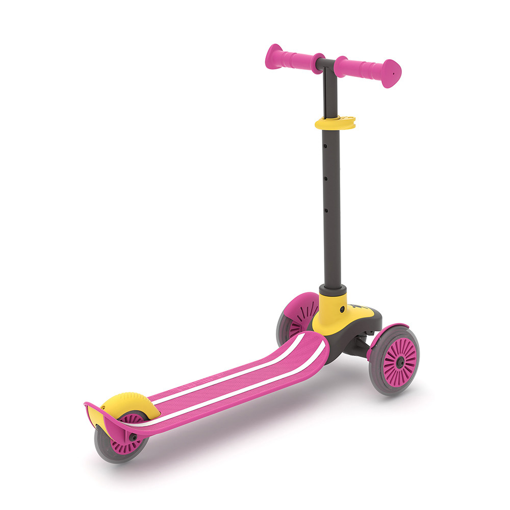 Trotineta pentru copii Chillafish Scotti Pink cu ghidon reglabil, roti ABEC-5, greutate admisa 50 kg