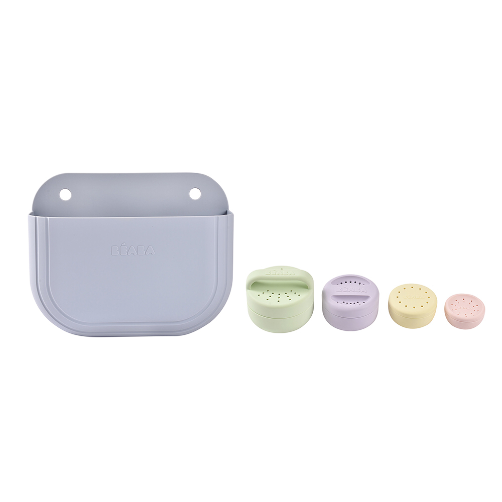 Cos silicon Beaba cu jucarii de baie Pebble - 1 | YEO
