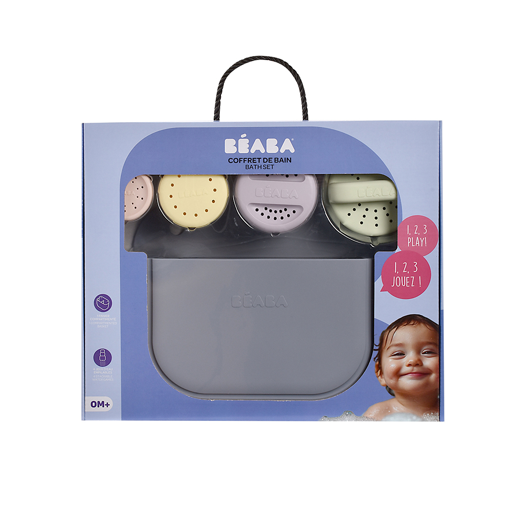 Cos silicon Beaba cu jucarii de baie Pebble - 3 | YEO