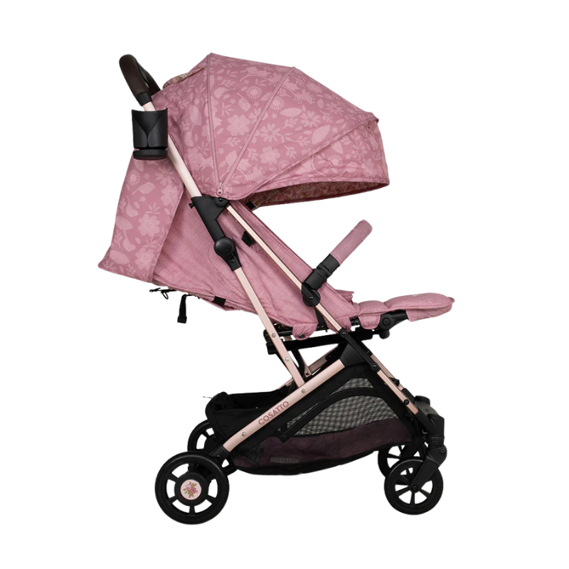 Carucior pentru copii Cosatto Woosh 4 Camille 0-25 kg, Sistem Troller, Material Ecologic, Suport pahar, Husa de ploaie - 6