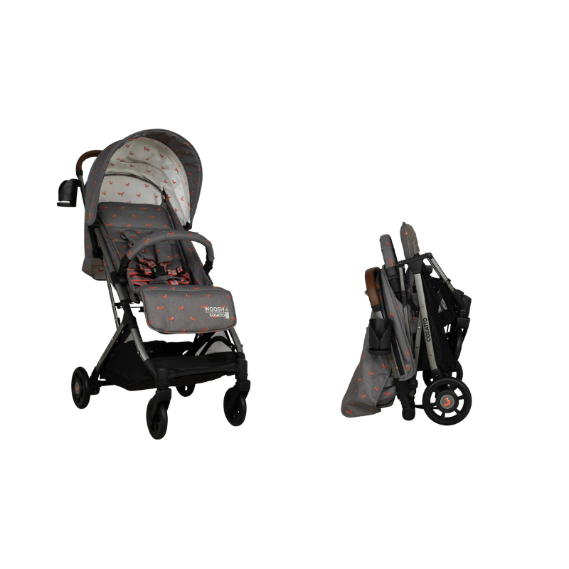 Carucior pentru copii Cosatto Woosh 4 Foxling 0-25 kg, Sistem Troller, Material Ecologic, Suport pahar, Husa de ploaie - 5