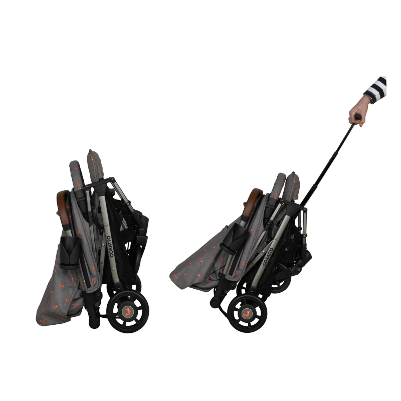 Carucior pentru copii Cosatto Woosh 4 Foxling 0-25 kg, Sistem Troller, Material Ecologic, Suport pahar, Husa de ploaie - 6