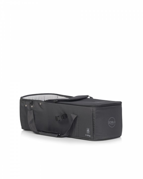 Cosulet port bebe tip landou Euro Cart Doblo CarryMe, cu intaritura, cu manere pentru transport, husa de picioruse si capotina, dimensiune 72 x 30 x 21 cm, Iron - 2