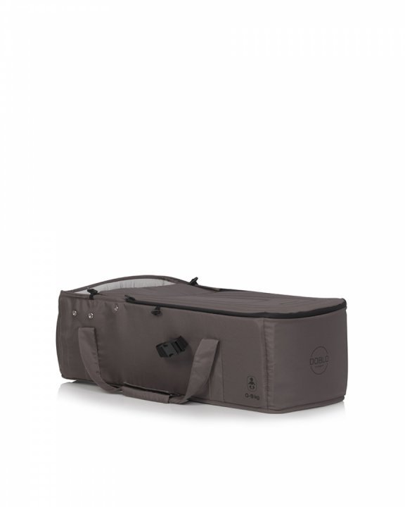 Cosulet port bebe tip landou Euro Cart Doblo CarryMe, cu intaritura, cu manere pentru transport, husa de picioruse si capotina, dimensiune 72 x 30 x 21 cm, Taupe - 3