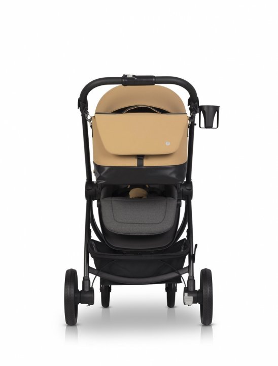 Geanta multifunctionala pentru mamici Euro Cart, compatibila carucioarelor Corso si Crox, cu un compartiment si buzunare, impermeabila si complet rigida, dimensiune 44 x 27 x 14 cm, Camel