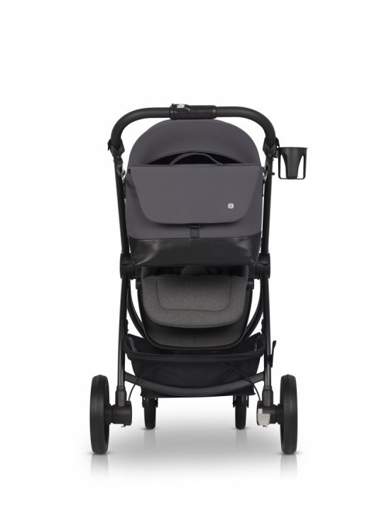 Geanta multifunctionala pentru mamici, Euro Cart, compatibila carucioarelor Corso si Crox, cu un compartiment si buzunare, impermeabila si complet rigida, dimensiune 44 x 27 x 14 cm, Iron