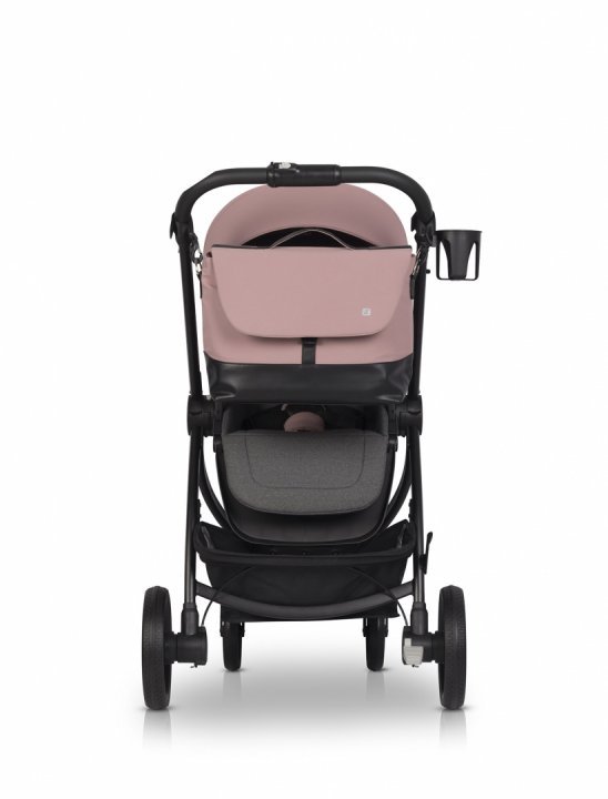 Geanta multifunctionala pentru mamici, Euro Cart, compatibila carucioarelor Corso si Crox, cu un compartiment si buzunare, impermeabila si complet rigida, dimensiune 44 x 27 x 14 cm, Rose