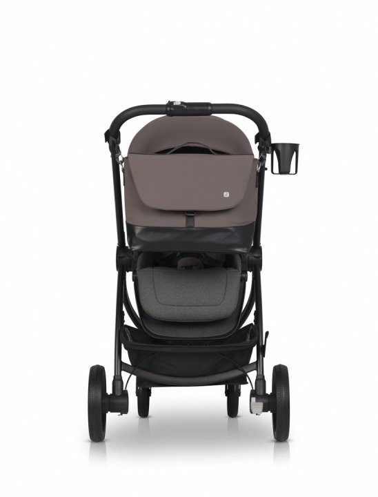 Geanta multifunctionala pentru mamici, Euro Cart, compatibila carucioarelor Corso si Crox, cu un compartiment si buzunare, impermeabila si complet rigida, dimensiune 44 x 27 x 14 cm, Taupe