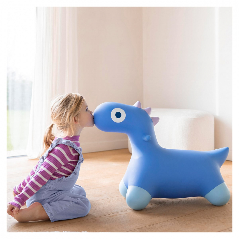 Dinozaur gonflabil saltaret Hoppi Dino albastru - 1 | YEO