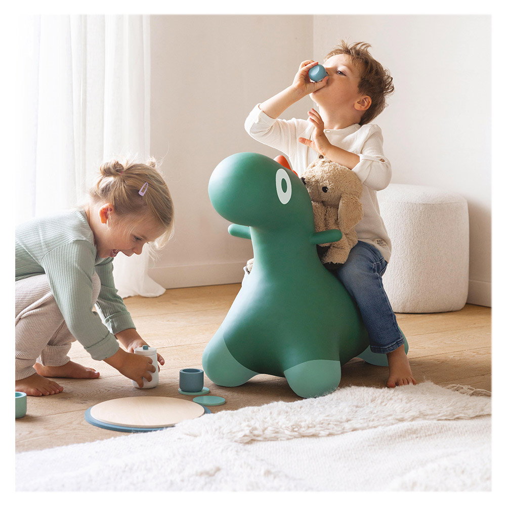 Dinozaur gonflabil saltaret Hoppi Dino verde