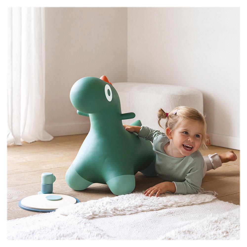 Dinozaur gonflabil saltaret Hoppi Dino verde - 1 | YEO