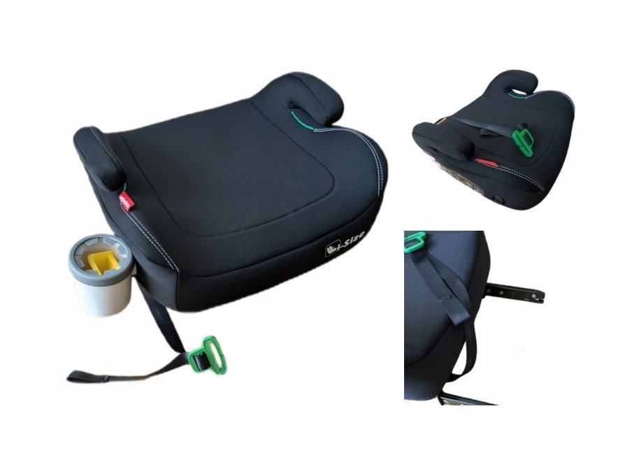 Inaltator auto Loopingfun, cu sistem Isofix omologat i-Size R129, pentru copii intre 125-150 cm sau 5-12 ani, cu suport de pahar si centura de ghidaj