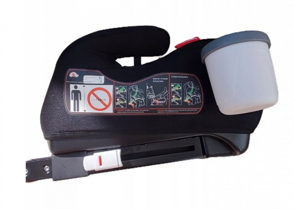 Inaltator auto Loopingfun, cu sistem Isofix omologat i-Size R129, pentru copii intre 125-150 cm sau 5-12 ani, cu suport de pahar si centura de ghidaj - 2