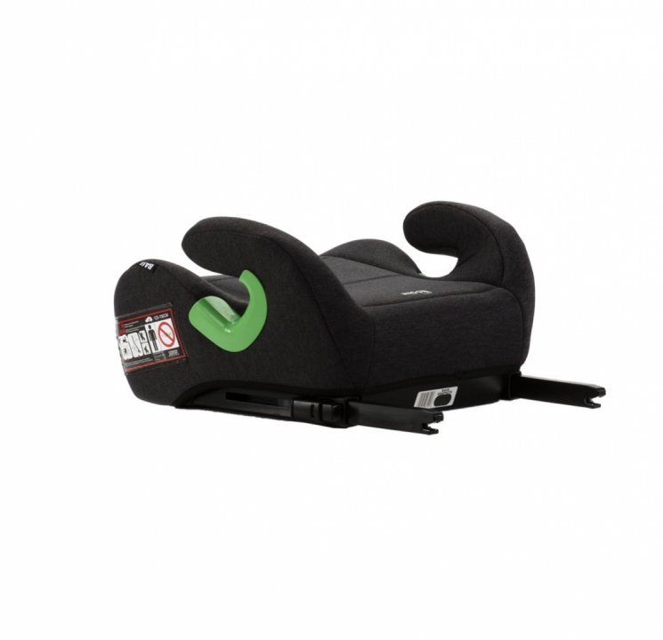 Inaltator auto pentru copii, Adamex Bass, omologat R129 i-Size, cu bare isofix reglabile si spuma moale, 125-150 cm sau 22-36 kg, Graphite - 1