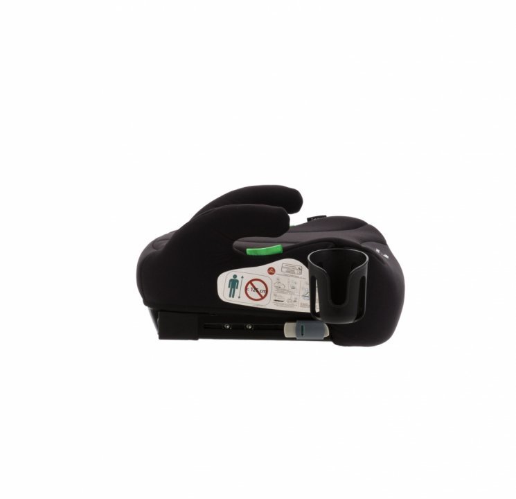 Inaltator auto pentru copii isofix Adamex Jazz, omologat R129 i-Size, bare isofix reglabile, suport pahar, husa detasabila, 125-150 cm sau 22-36 kg, Negru - 1