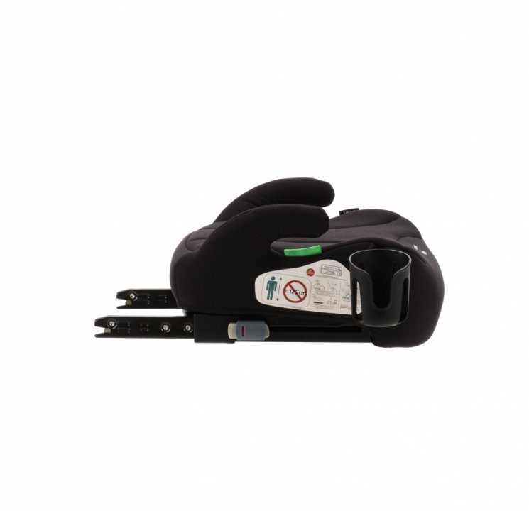 Inaltator auto pentru copii isofix Adamex Jazz, omologat R129 i-Size, bare isofix reglabile, suport pahar, husa detasabila, 125-150 cm sau 22-36 kg, Negru - 2