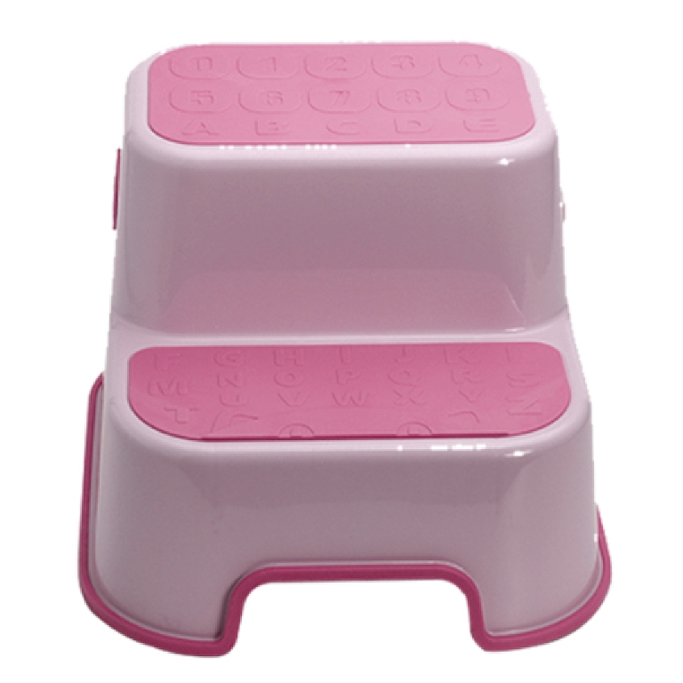 Inaltator pentru copii Bebe Royal Roz anti-derapant cu 2 trepte - 2 | YEO
