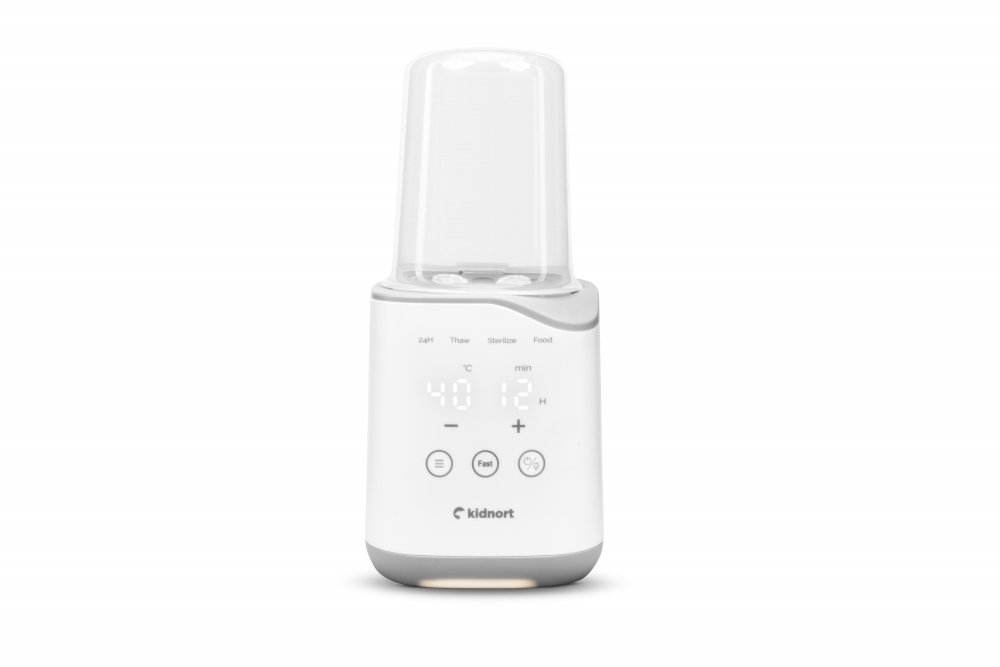 Incalzitor pentru biberoane, Kidnort Sothet White, design modern si compact, panou frontal dotat cu afisaj digital, dimensiune 12.6 x 27.0 cm - 1 | YEO