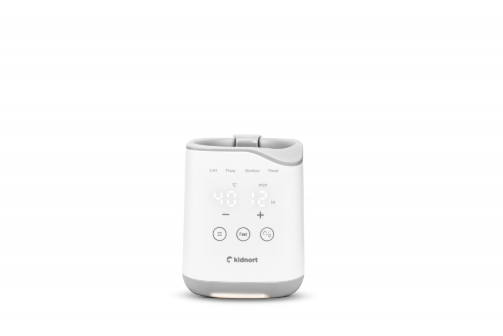 Incalzitor pentru biberoane, Kidnort Sothet White, design modern si compact, panou frontal dotat cu afisaj digital, dimensiune 12.6 x 27.0 cm - 2 | YEO
