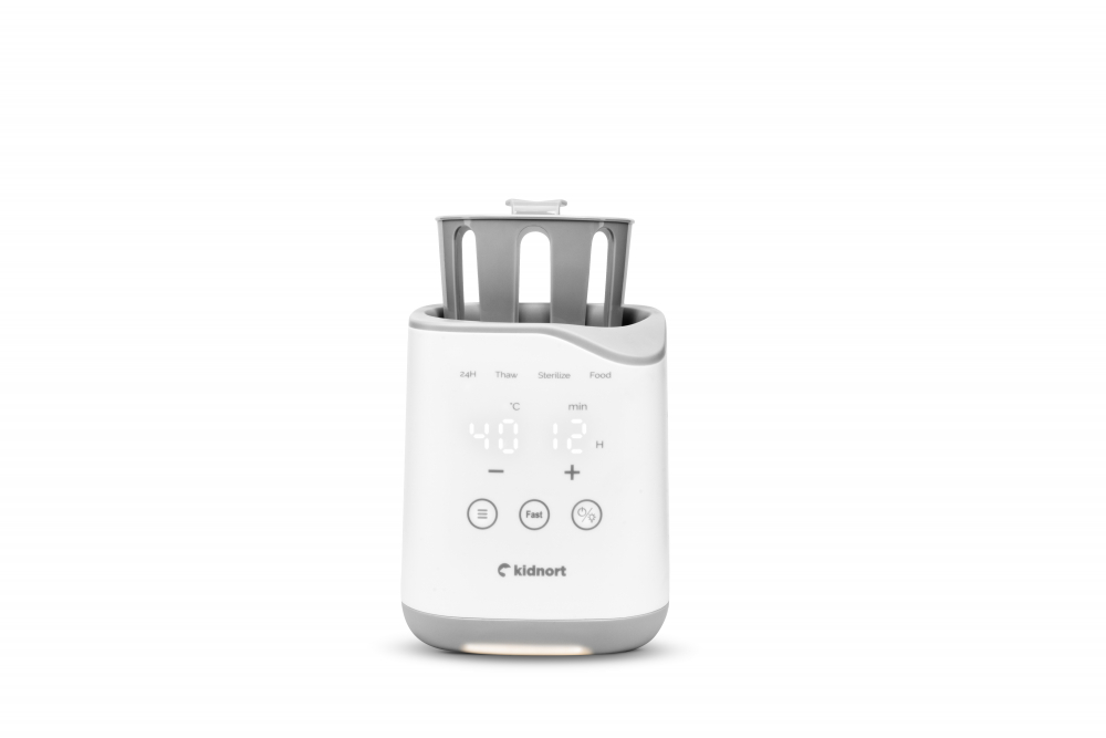 Incalzitor pentru biberoane, Kidnort Sothet White, design modern si compact, panou frontal dotat cu afisaj digital, dimensiune 12.6 x 27.0 cm - 3 | YEO
