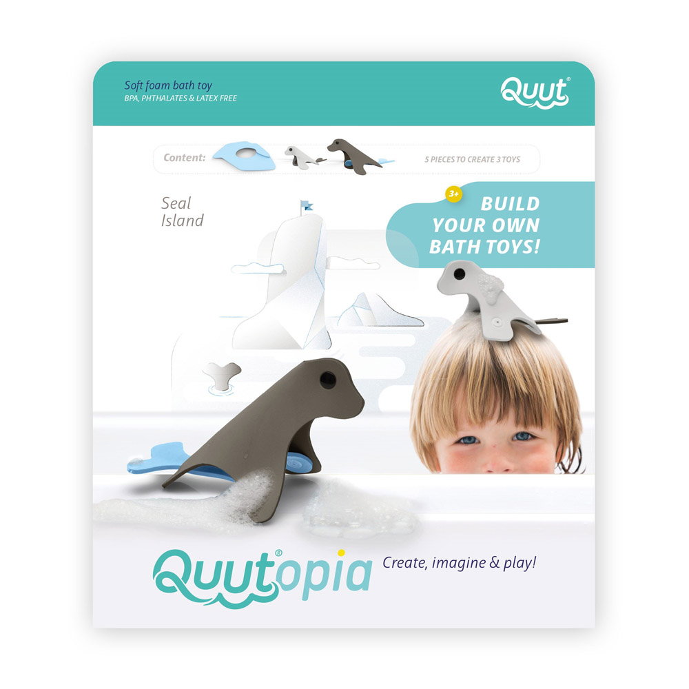 Jucarie creativa de baie Insula Focilor Quut Toys