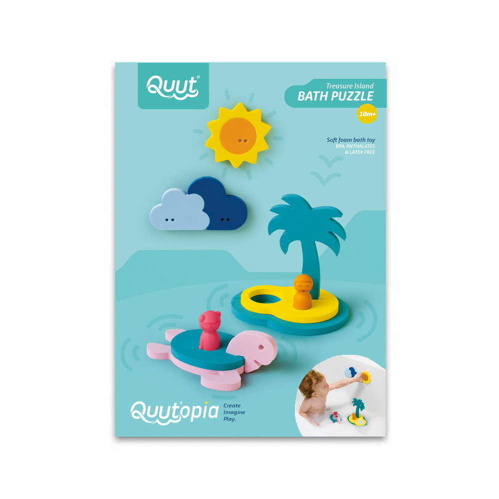 Jucarii de baie din spuma Insula comorilor Quut Toys