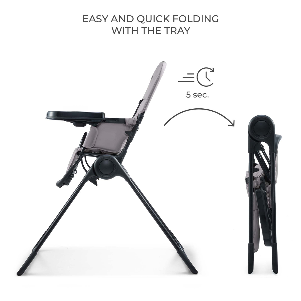 Scaun de masa pentru copii Kinderkraft Binci Grey - 4 | YEO