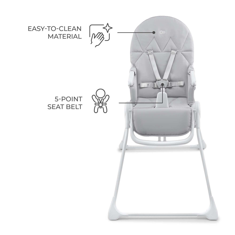 Scaun de masa pentru copii Kinderkraft Binci Light Grey - 1 | YEO