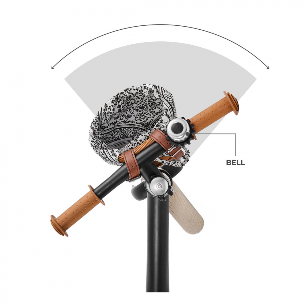 Bicicleta de echilibru Kinderkraft Rapid 2 Bizuu Black, cadru din aliaj de magneziu, scaun reglabil, clopotel si cos pentru jucarii - 5