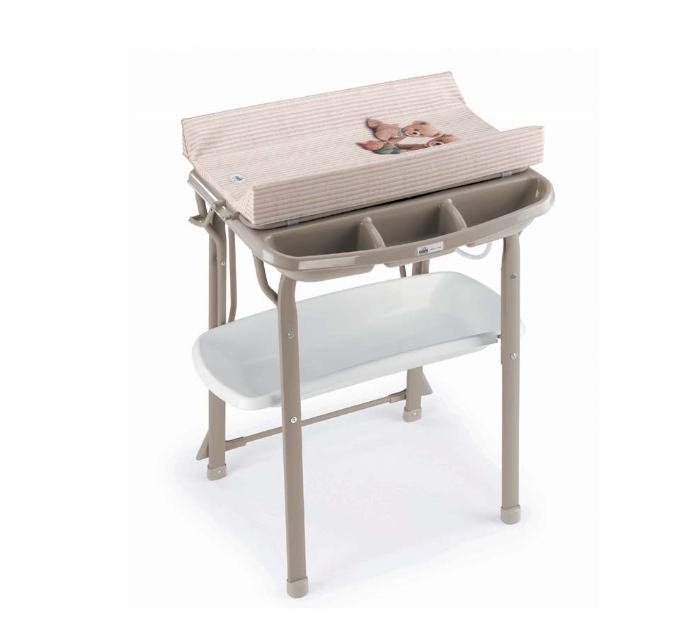 Masa de baie cu saltea de infasat Aqua Spa cadita anatomica bej - 1 | YEO